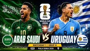 Arab Saudi vs Uruguay: Matchday 1 Grup H Piala Dunia 2026
