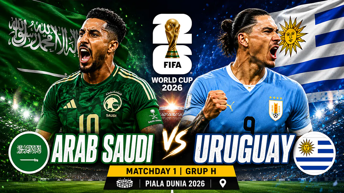 Arab Saudi vs Uruguay: Matchday 1 Grup H Piala Dunia 2026