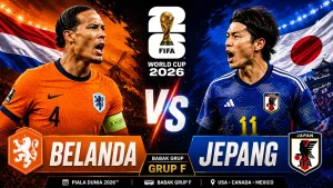 Prediksi Belanda vs Jepang di Babak Grup F Piala Dunia 2026