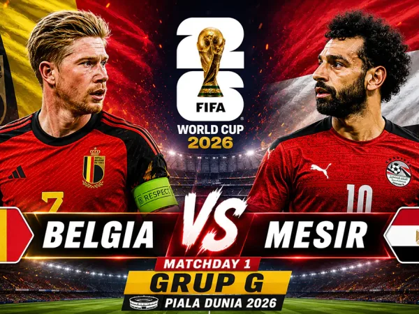 Belgia vs Mesir: Matchday 1 Grup G Piala Dunia 2026