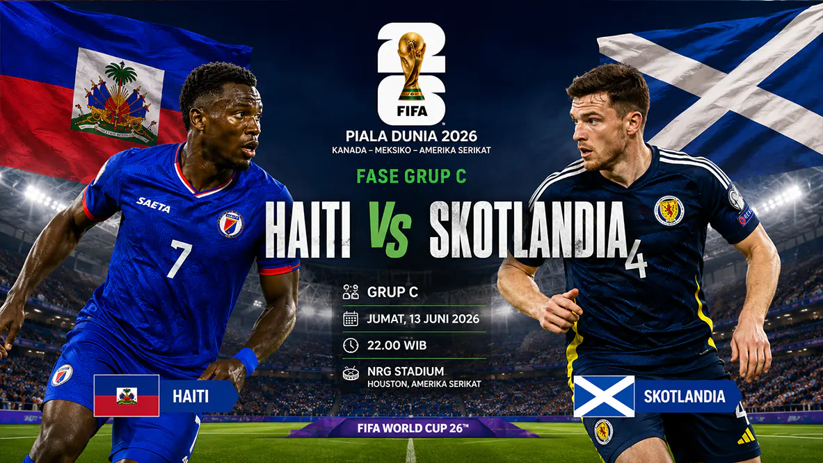 Haiti vs Skotlandia di Fase Grup C Piala Dunia 2026