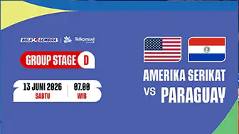 Live Amerika Serikat vs Paraguay Piala Dunia 2026 di MAZStream