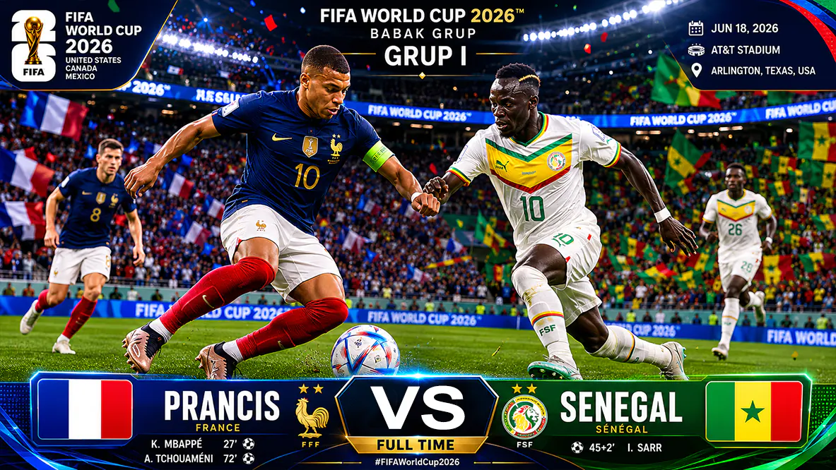 Prediksi Prancis vs Senegal di Babak Grup I Piala Dunia 2026