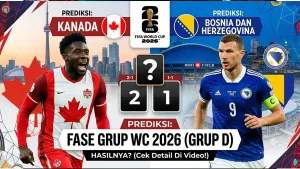 Prediksi Kanada vs Bosnia dan Herzegovina di Fase Grup Piala Dunia 2026