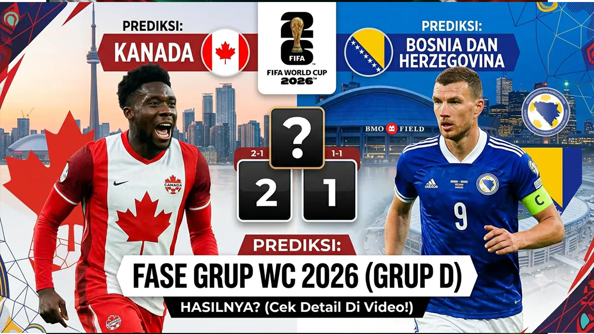 Prediksi Kanada vs Bosnia dan Herzegovina di Fase Grup Piala Dunia 2026