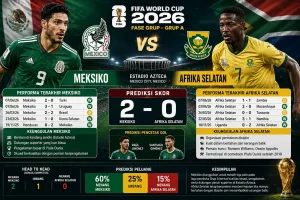 Prediksi Meksiko vs Afrika Selatan di Fase Grup Piala Dunia 2026
