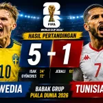 Hasil Swedia vs Tunisia di Babak Grup F Piala Dunia 2026