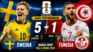 Hasil Swedia vs Tunisia di Babak Grup F Piala Dunia 2026