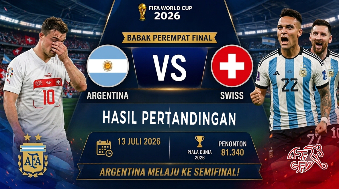 Hasil Argentina vs Swiss di Babak Perempat Final Piala Dunia 2026 (Gemini_Generated_Image_ytf0dpytf0dpytf0)