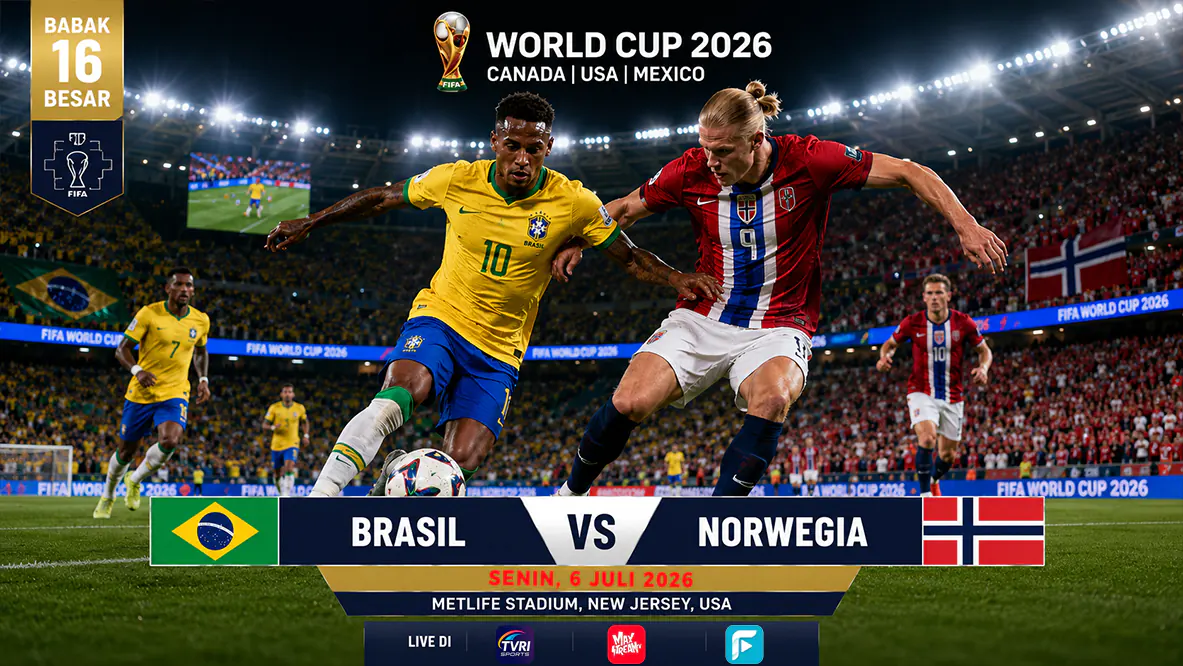 Prediksi Brasil vs Norwegia di Babak 16 Besar Piala Dunia 2026