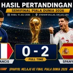 Hasil Prancis vs Spanyol: La Furia Roja Lolos ke Final Piala Dunia 2026
