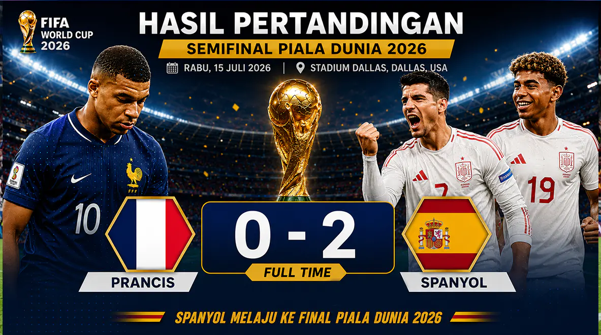 Hasil Prancis vs Spanyol: La Furia Roja Lolos ke Final Piala Dunia 2026