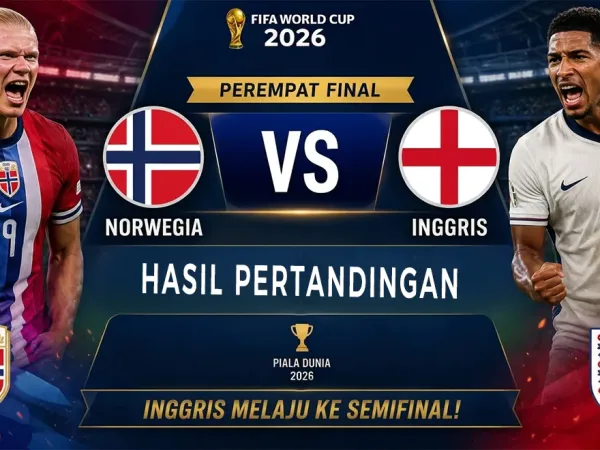 Norwegia vs Inggris di Babak Perempat Final Piala Dunia 2026