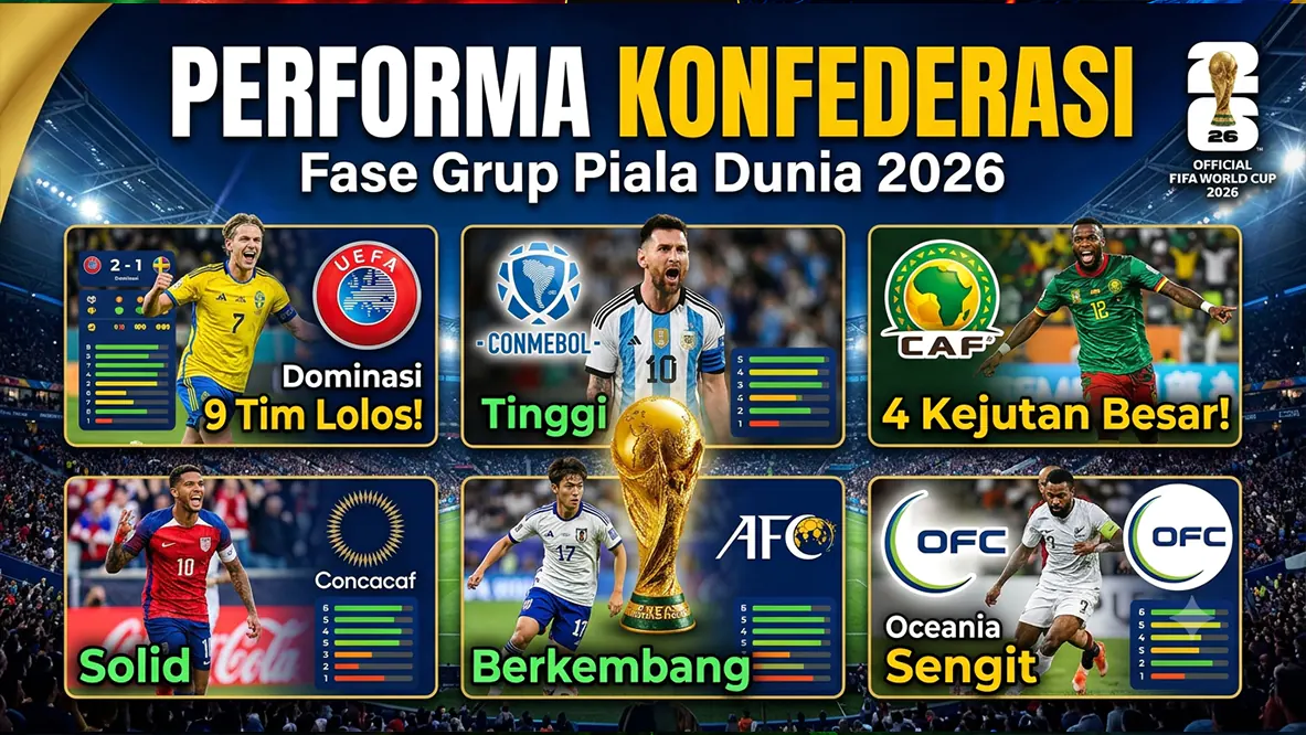 Bagaimana Performa Masing-Masing Konfederasi di Babak Penyisihan Grup Piala Dunia 2026?
