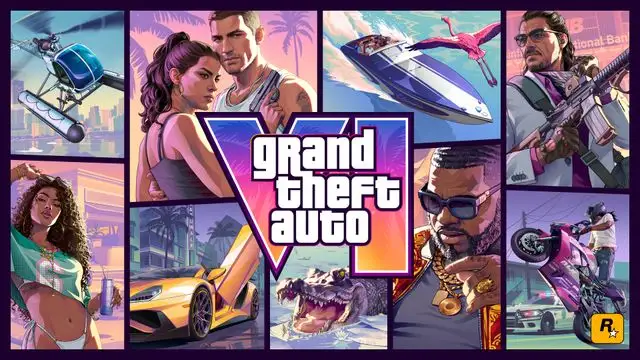 Gambar sampul resmi Grand Theft Auto VI.