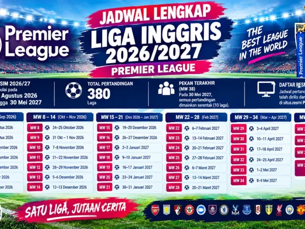 Jadwal Lengkap Liga Inggris 2026/2027