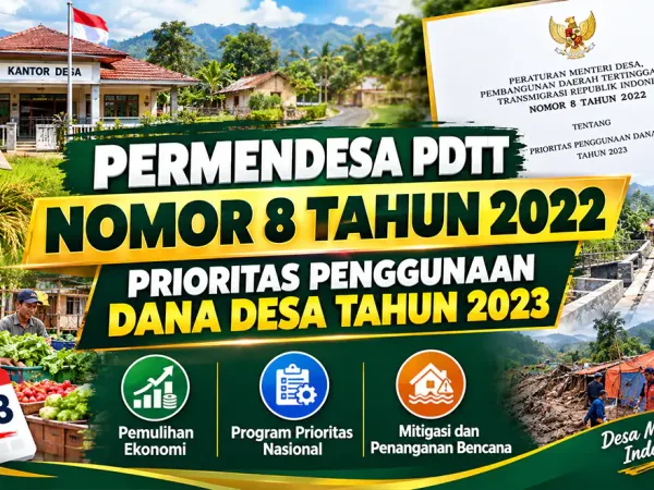 Priorias Penggunaan Dana Desa Tahun 2023: Permendesa PDTT Nomor 8 Tahun 2022