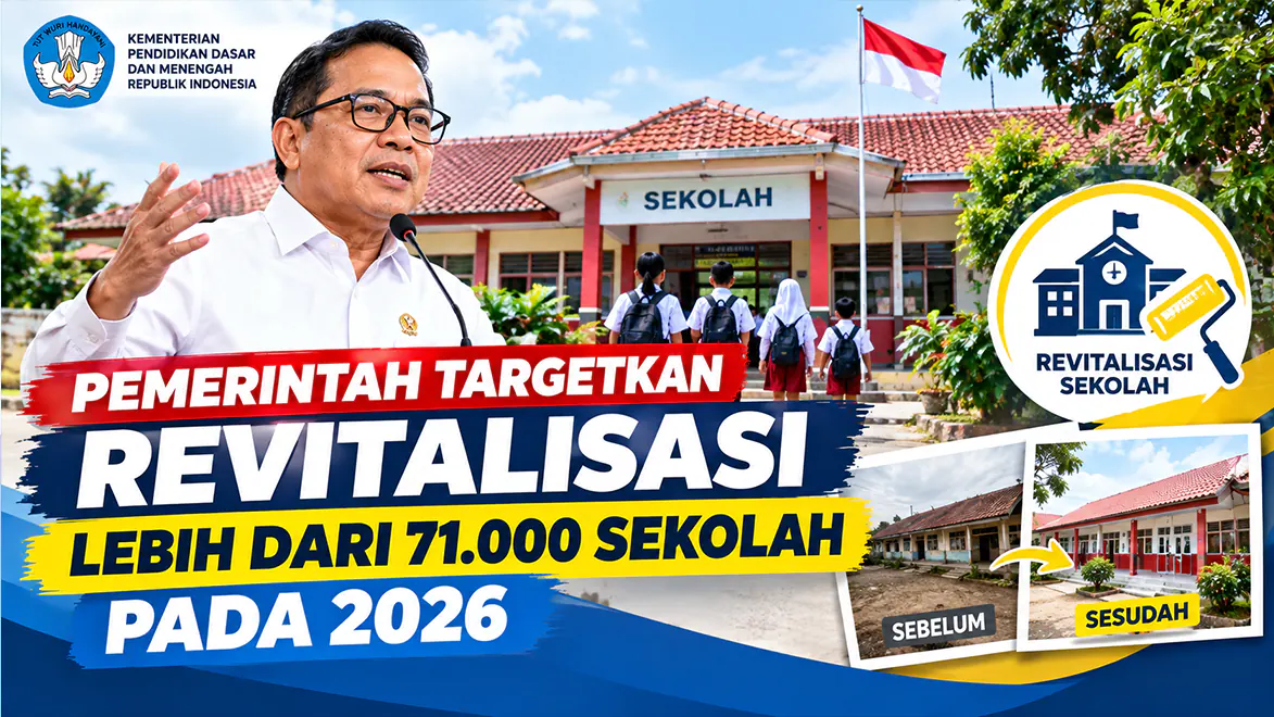 Pemerintah Targetkan Revitalisasi Lebih dari 71.000 Sekolah pada 2026
